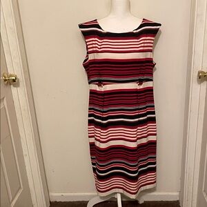 Shelby & Palmer Multicolor Striped Midi Dress